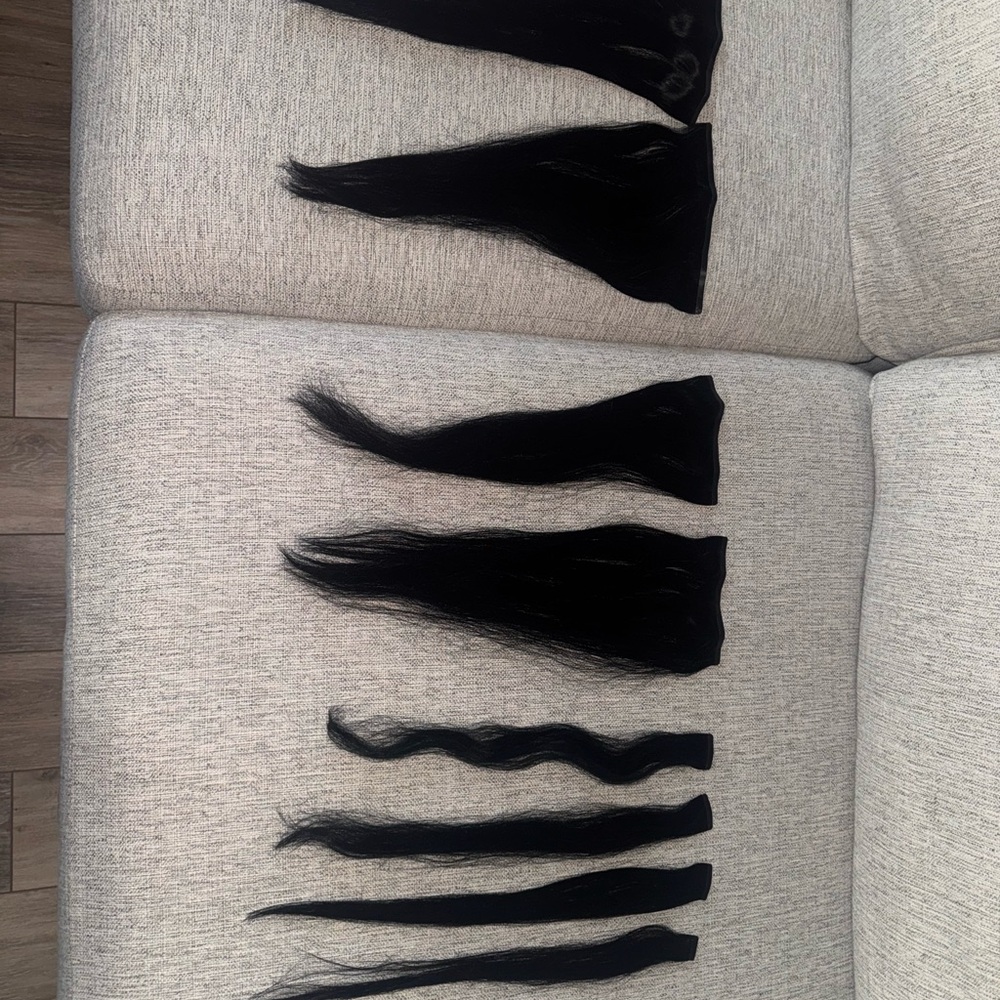 Black Hair Extensions Set